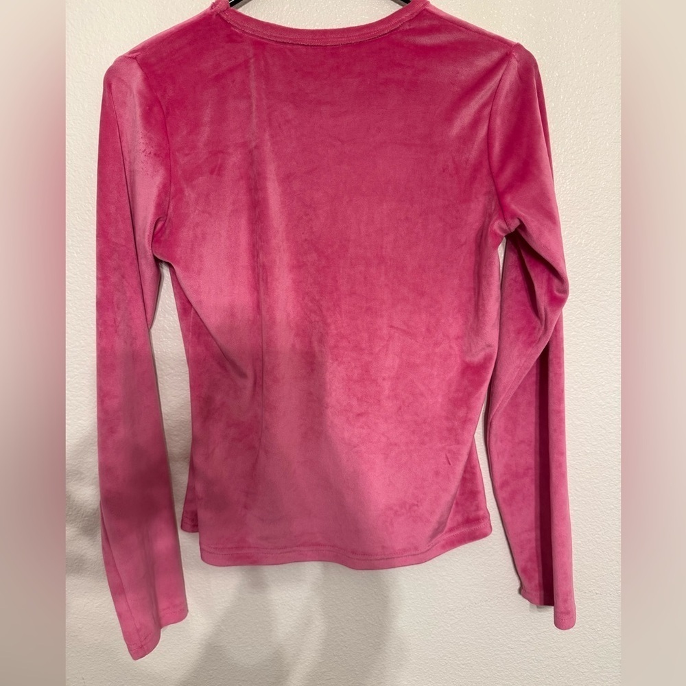 Y2k Juicy Couture Vintage pink velour sleepwear top - Picture 4 of 6